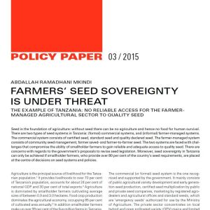 Paper: Farmers’ Seed Sovereignty is under threat