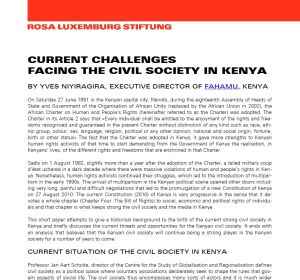 Paper: Current challenges facing the civil society in Kenya