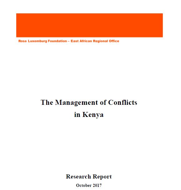 Research Report on the Management of Conflicts in Kenya-October 2017