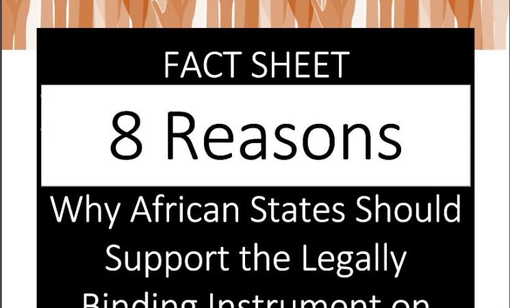 FACT SHEET: AFRICA SHOULD SUPPORT THE LEGALLY BINDING INSTRUMENT ON BUSINESS AND HUMAN RIGHTS
