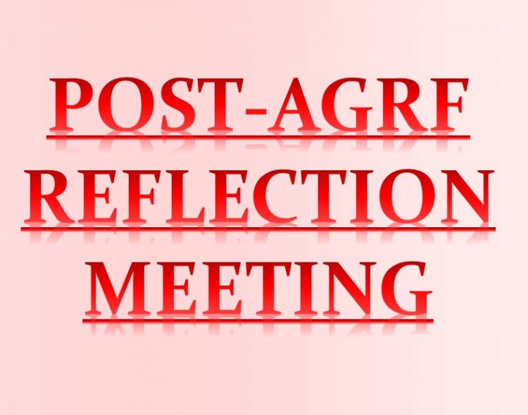 INVITATION: Post-AGRF Reflection Meeting